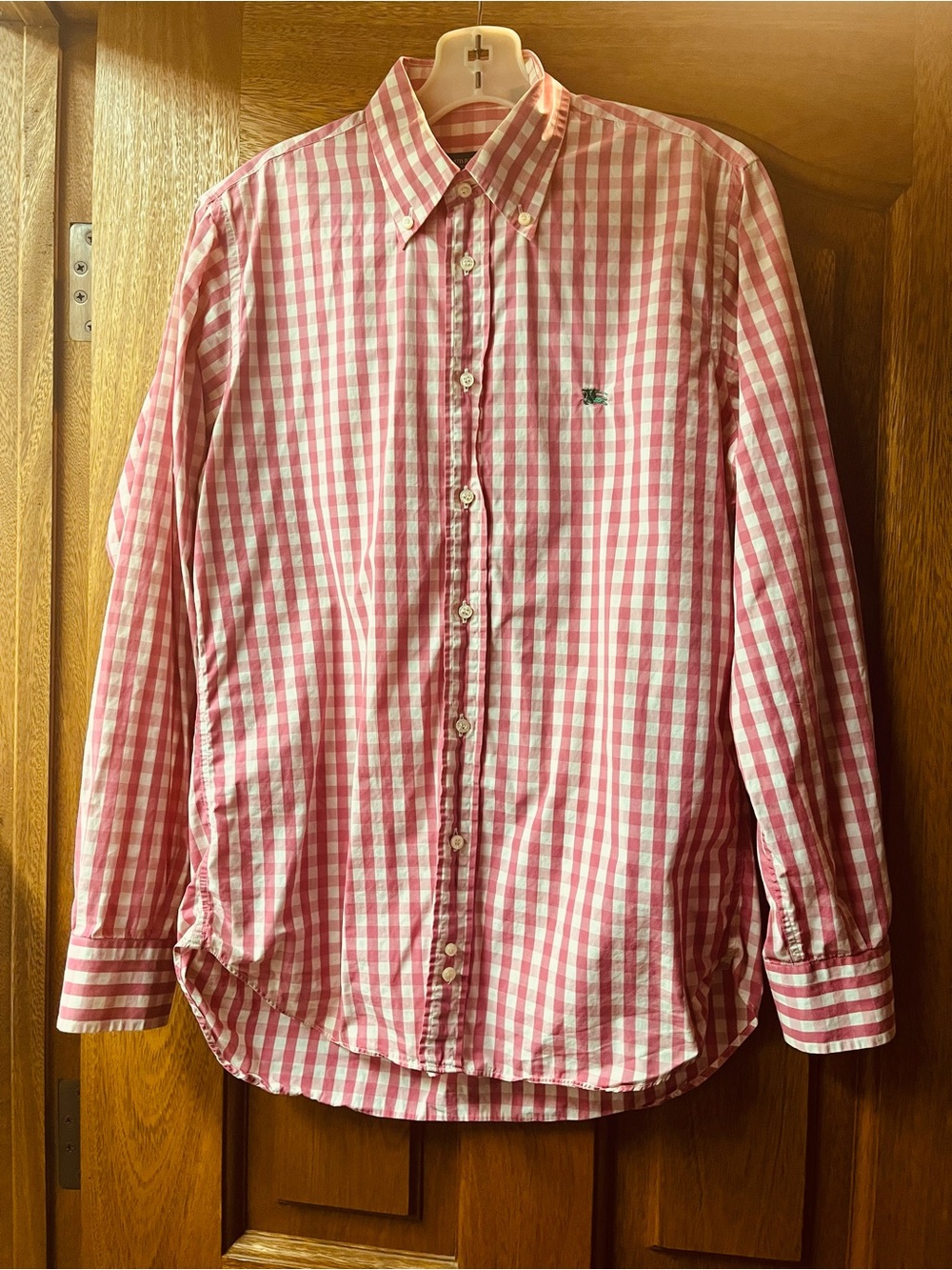 Burberry London Pink/White Gingham Shirt